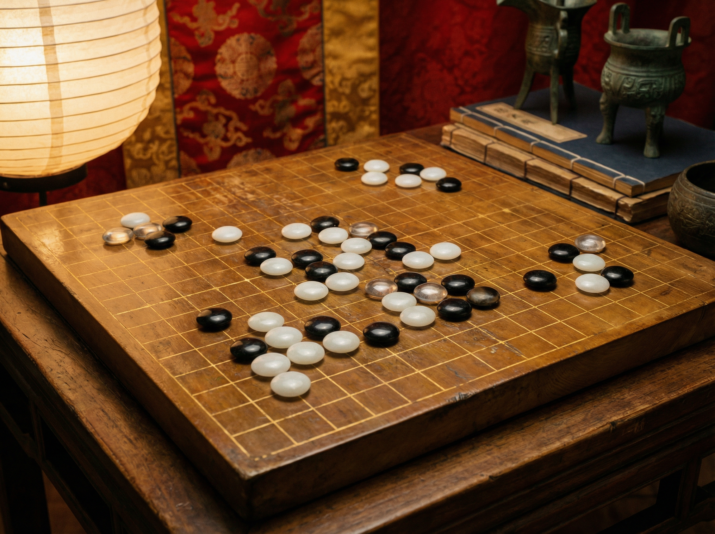 开元棋牌 - 古代玛瑙围棋子展示