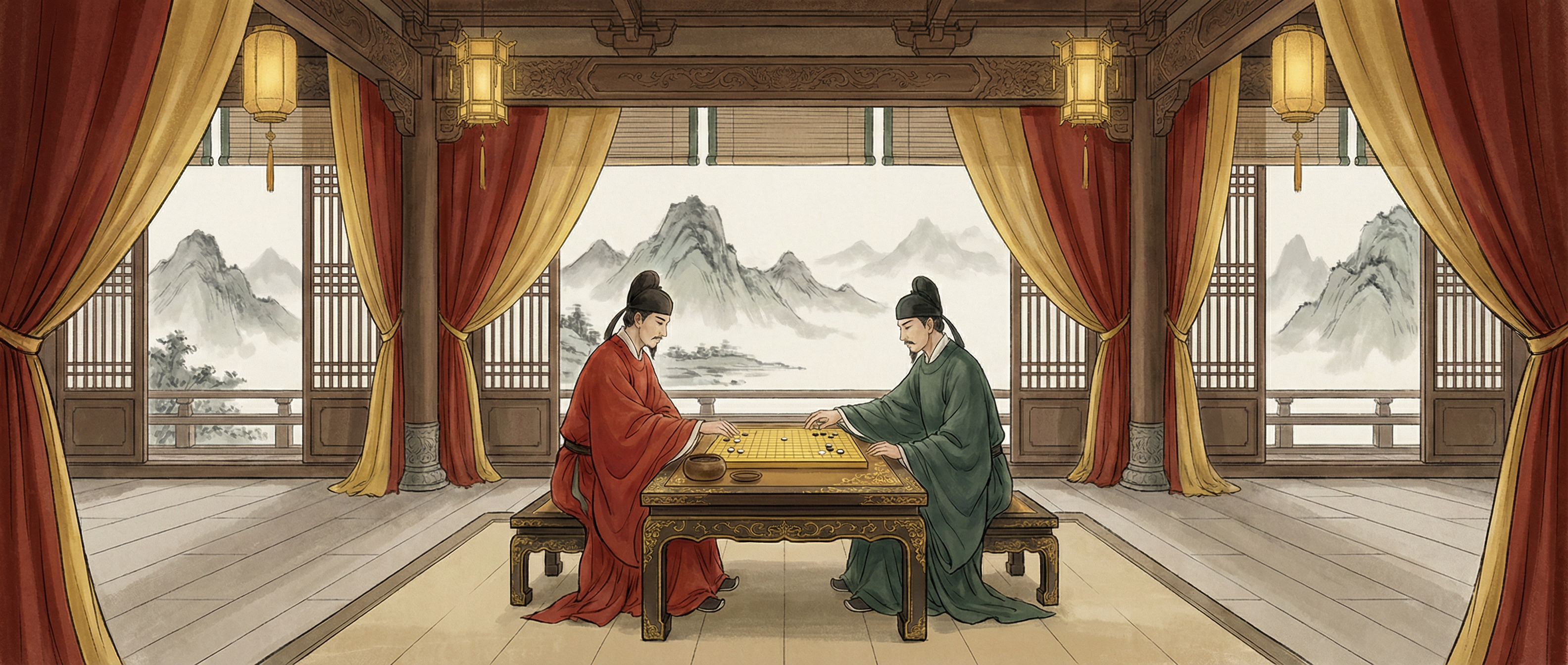 开元棋牌 - 盛唐宫廷弈棋图